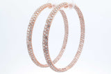 4.5cttw Diamond Inside Out Hoop Earrings 18k Rose Gold 19.5 Grams Eb0426orxzdu