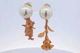 Christian Dior Mismatched Pair Of Gold Tone Faux Pearl Stud Earrings Eb0926lxzde