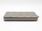 Louis Vuitton Zippy Wallet In Metallic Grey Mahina Perforated Leather Fw526psxdu