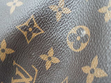 Louis Vuitton Flower Brown Monogram Black Leather Zipped Tote Do0626lixzde