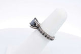 Approx. 2.22ctw Black Diamond Ring In 10k White Gold 5.2 Grams Size 6 Eb1124ixdu