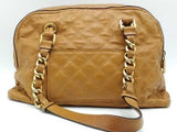 Marc Jacobs Tan Quilted Leather Shoulder Bag Front Padlock Aa1026pzsa