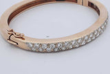 4.84cttw Diamond 14k Yellow Gold Hinged Bangle Bracelet 30.5 Grams Eb0326orxzdu