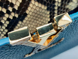 Louis Vuitton Capucines Blue Leather Python Skin Crossbody Bag Do0125oxzxde