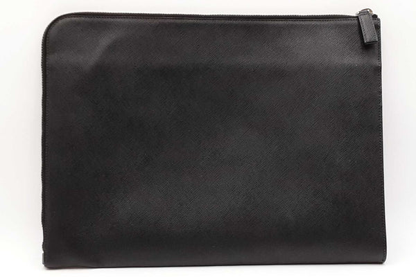 Prada Black Saffiano Leather Portfolio Eb1025oordu