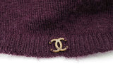 Chanel Aubergine Purple Cashmere Scarf Eb0426lrxsa