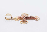 10k Two Tone Gold Crucifix Pendant 2 Grams Eb0326ersa