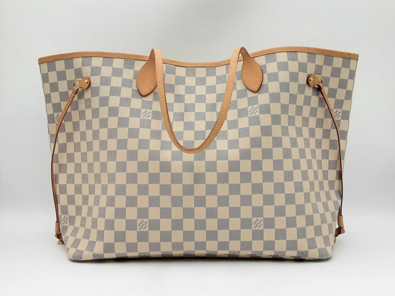 Louis Vuitton Neverfull Gm Tote Bag In Damier Azur Coated Canvas Fw0125exzdu