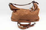 Gucci Gg Monogram Brown Leather Hobo Shoulder Bag Eb1026lrxde