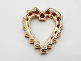 Synthetic Ruby 14k Yellow Gold 8.1g Heart Pendant Do0425wcxde