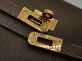 Hermes Etoupe Epsom Gold Hardware Kelly Wallet Lh0824lrxzde