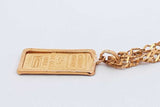 22k Yellow Gold Chain & 24k Yellow Gold Credit Suisse Pendant 17.8g Eb0426lxxzsa