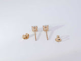 0.74 Cttw Lab Grown Diamond 14k Yellow Gold Stud Earrings .6 Grams Aa0725lcxsa