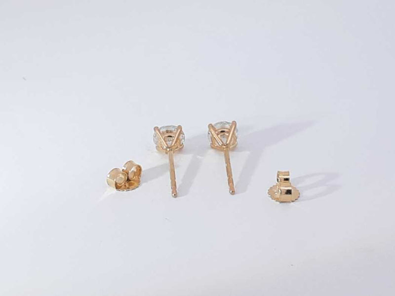 0.74 Cttw Lab Grown Diamond 14k Yellow Gold Stud Earrings .6 Grams Aa0725lcxsa