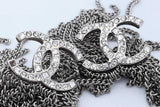 Chanel Crystal Embellished Cc Chain Drop Earrings 22.7 Grams Eb0626rrxde