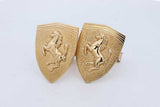 18k Yellow Gold Equestrian Shield Cuff Links 16.6 Grams Eb0826lpxzde