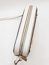 Michael Kors Jet Set Large White Logo Crossbody In Fruit Print Canvas Fw0826rxdu