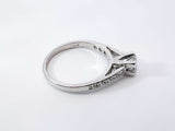 0.91 Ctw Diamond & 18k Gold Cathedral Engagement Ring 4.6g Size 7.75 Fw0426ezxdu
