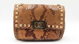 Michael Kors Selma Python Embossed Studded Shoulder Bag Sd1225wrdu