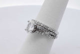 1.63cttw Diamond Wedding Set In 14k White Gold 4.7 Grams Size 6 Eb0826lxxzsa