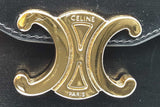 Celine Black Leather Margo Chain Wallet Eb1026ixzde