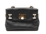 Michael Kors Astrid Medium Satchel In Black Leather Fw0926rzdu