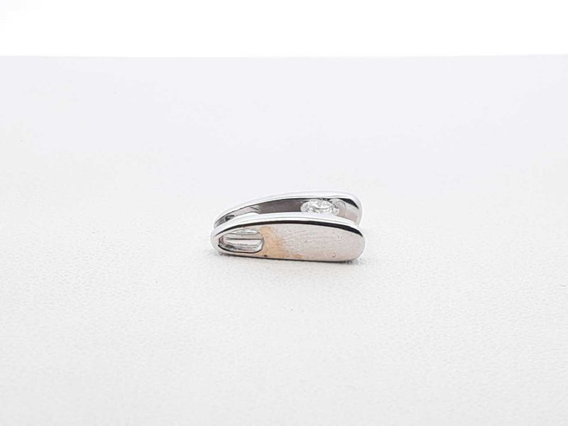 0.17 Cttw Diamond & 14k White Gold Slide Pendant 1.8 Grams Fw0925crdu