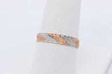 14k Rose & White Gold Band Ring 1.3 Grams Size 8.5 Eb0125rxsa