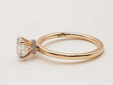 1.05 Carats Round Lab Grown Diamond 14k Yg 2.72g Ring Size 6.75 Do0326cirde