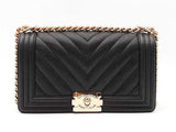 Chanel Boy Bag In Black Quilted Caviar Leather Fw0725orzxdu