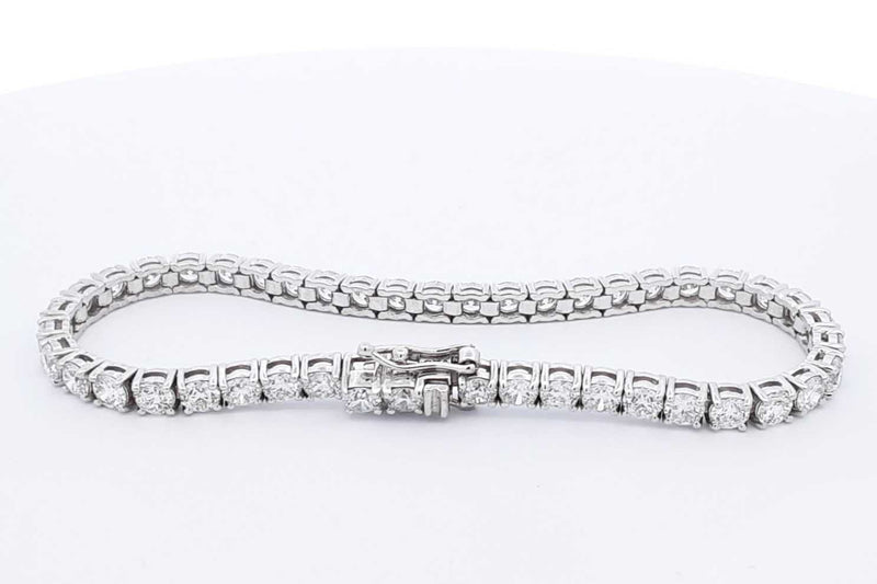 Approx. 8.1ctw Diamond Tennis Bracelet In 14k White Gold 13g 7 Inch Eb1024ccsxsa