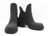 Burberry Marsh Black Rubber Ankle Booties Size Eu 37 Us 7 Fw1025crdu