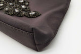Salvatore Ferragamo Rhinestone Embellished Gray Shoulder Bag Eb1026wrxde