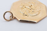 18k Yellow Gold Good Luck Dragon Pendant 6.2 Grams Eb0526rxzsa