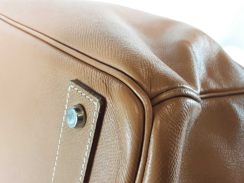 Hermes Birkin Hac 50cm Gold Epsom Palladium Duffle Bag