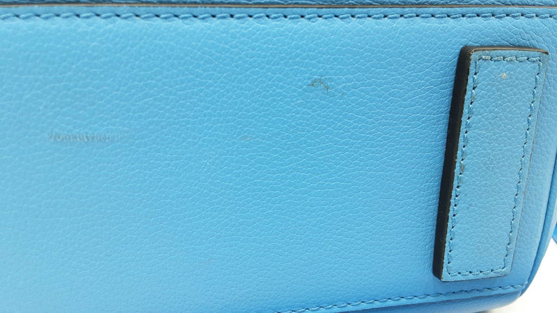 Versace La Medusa Blue Calfskin Leather Top Handle Handbag Sd0925orzdu