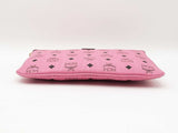 Mcm Stark Wristlet Pouch In Pink Visetos Coated Canvas Fw0525lrzdu