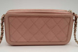 Chanel Pink Leather Vanity Wallet On Chain Eb0424llxzsa