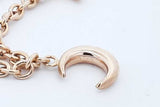 14k Yellow Gold Moon & Stars Charm Bracelet 6.6 Grams 7 Inch Eb0626rxzde