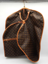 Louis Vuitton Brown Monogram Coated Canvas Leather Hanging Garmet Bag Do626oxzde