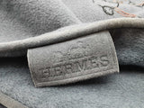 Hermes Jocky Equestrian Race Embroidered Slate Gray Blue Blanket Do0326wcrde