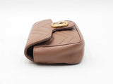 Gucci Marmont Super Mini Bag In Taupe Matelassé Leather Fw0126wzxdu