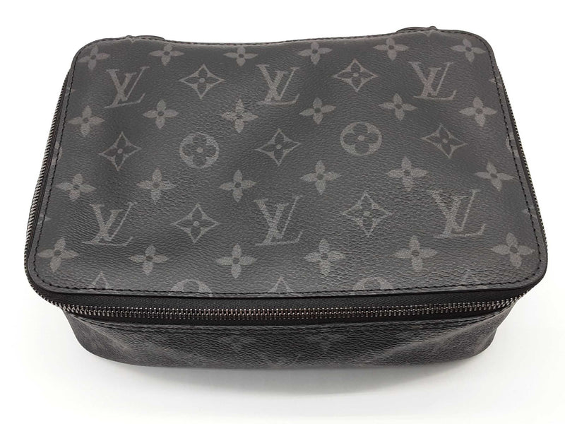 Louis Vuitton Black Graphite Monogram Coated Canvas Cosmetic Bag Do1125oxzde