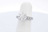 3.3cttw Diamond Ring In 14k White Gold 3.8 Grams Size 4 Eb0526wxxzde