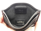Fendi Monster Eyes Card Holder Wallet In Black Leather Fw0726oxzdu