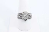 Diamond Ring In 14k White Gold 8.1 Grams Size 8.5 Eb0924orxdu