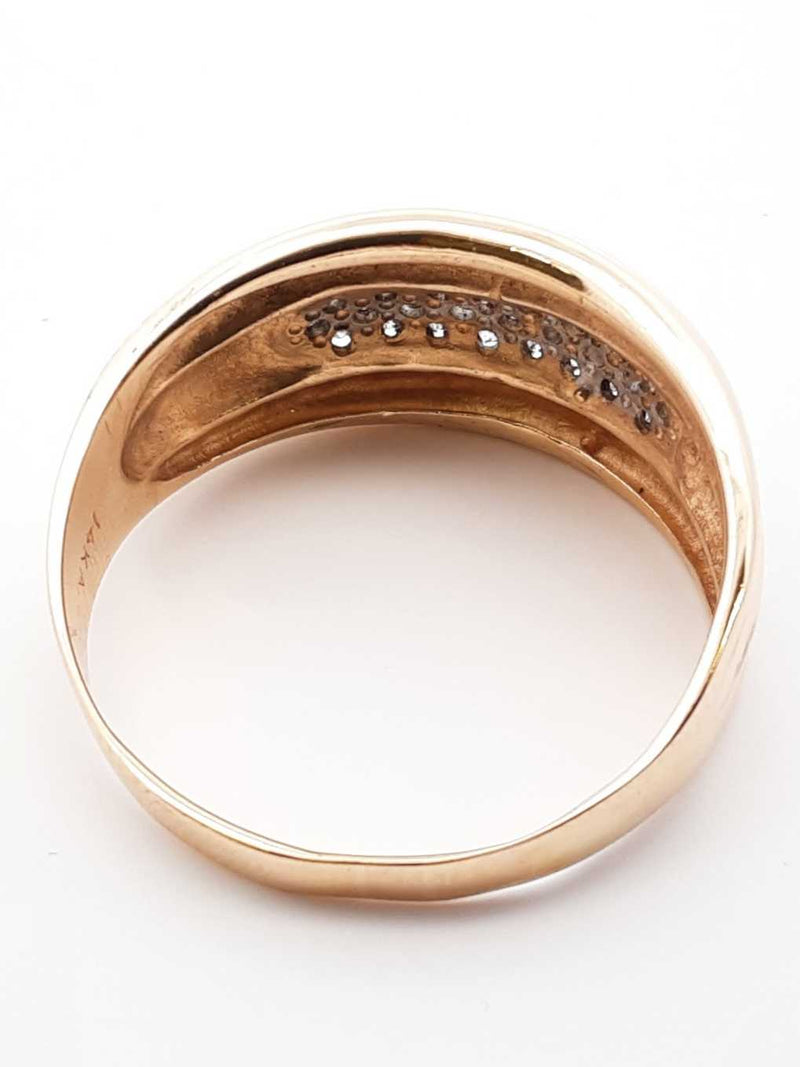 0.50 Cttw Diamond & 14k Yellow Gold Cluster Ring 7.5 Gram Size 13.75 Fw0825orxdu