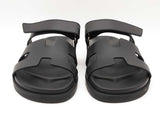 Hermes Chypre Black Sandals Size 10 Sd0926rzxde