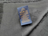 Louis Vuitton Monogram Shine Shawl In Black Silk & Wool Jacquard Fw1025wxzdu