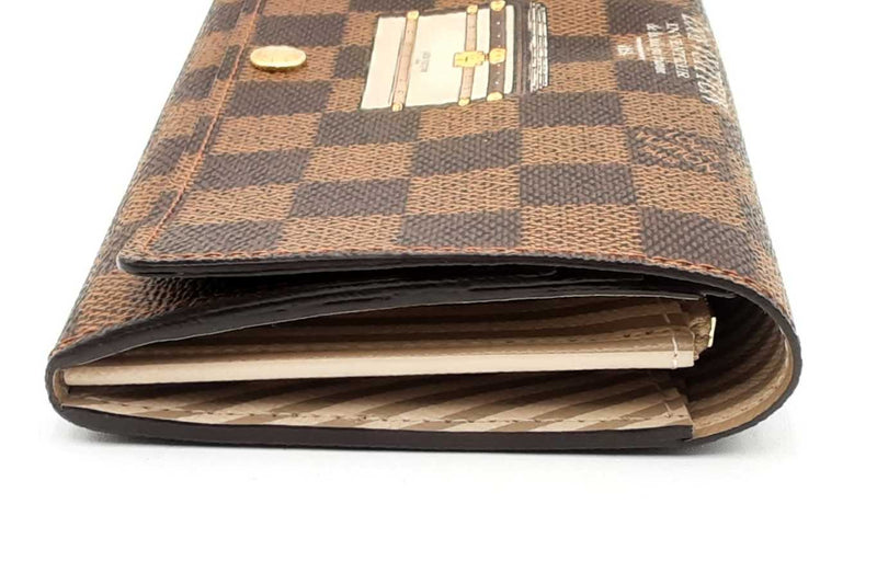 Louis Vuitton Damier Ebene Trunks & Locks Sarah Wallet Eb0824orxsa